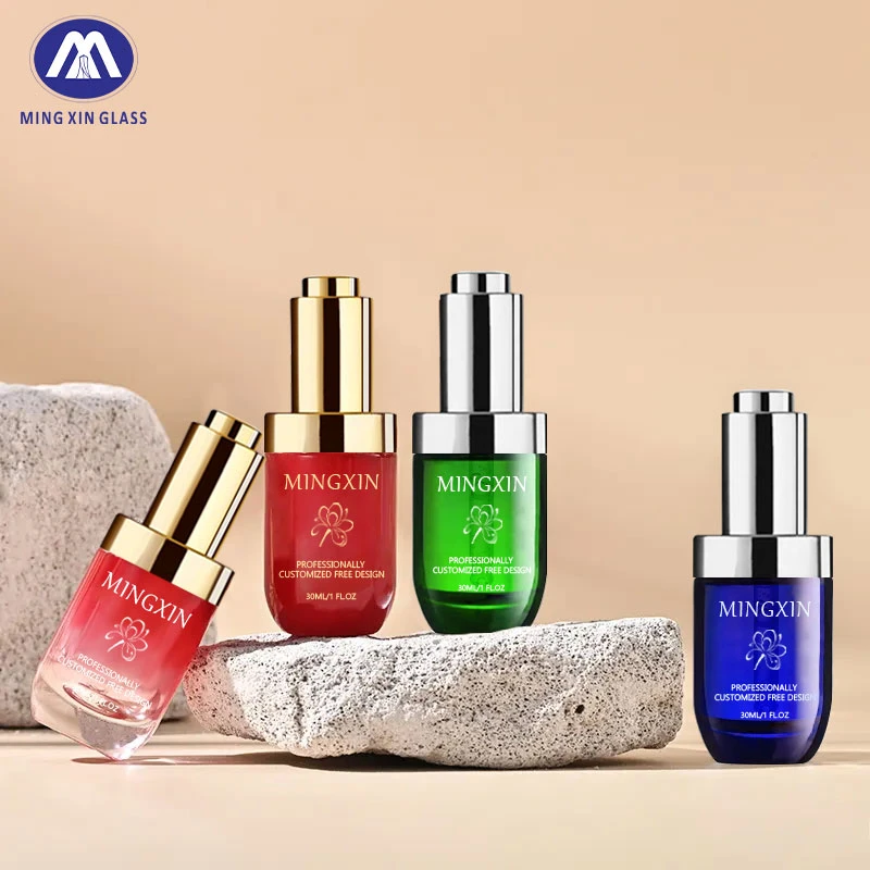  Gold Press Pump Head Button Dropper Bottle 30Ml