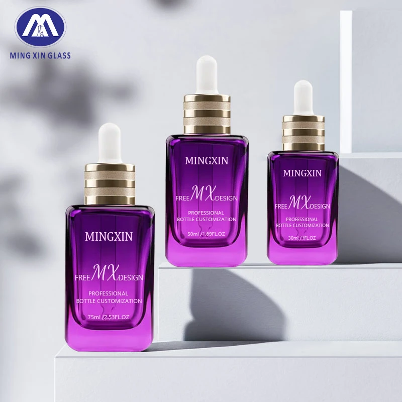 30Ml 50Ml 75Ml Essence Hair Serum Custom Glass Pipette Oil Skincare Bottles