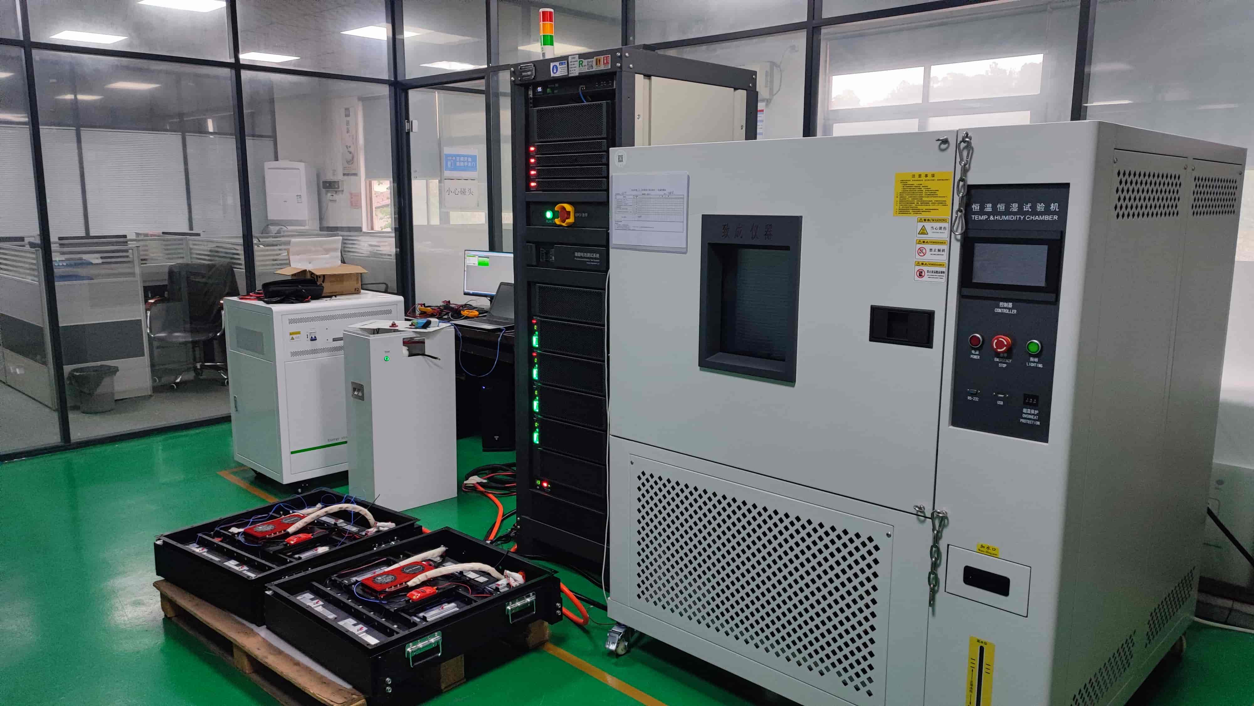 Two Wall Mounted Battery Packs in Parallel to perform aging test