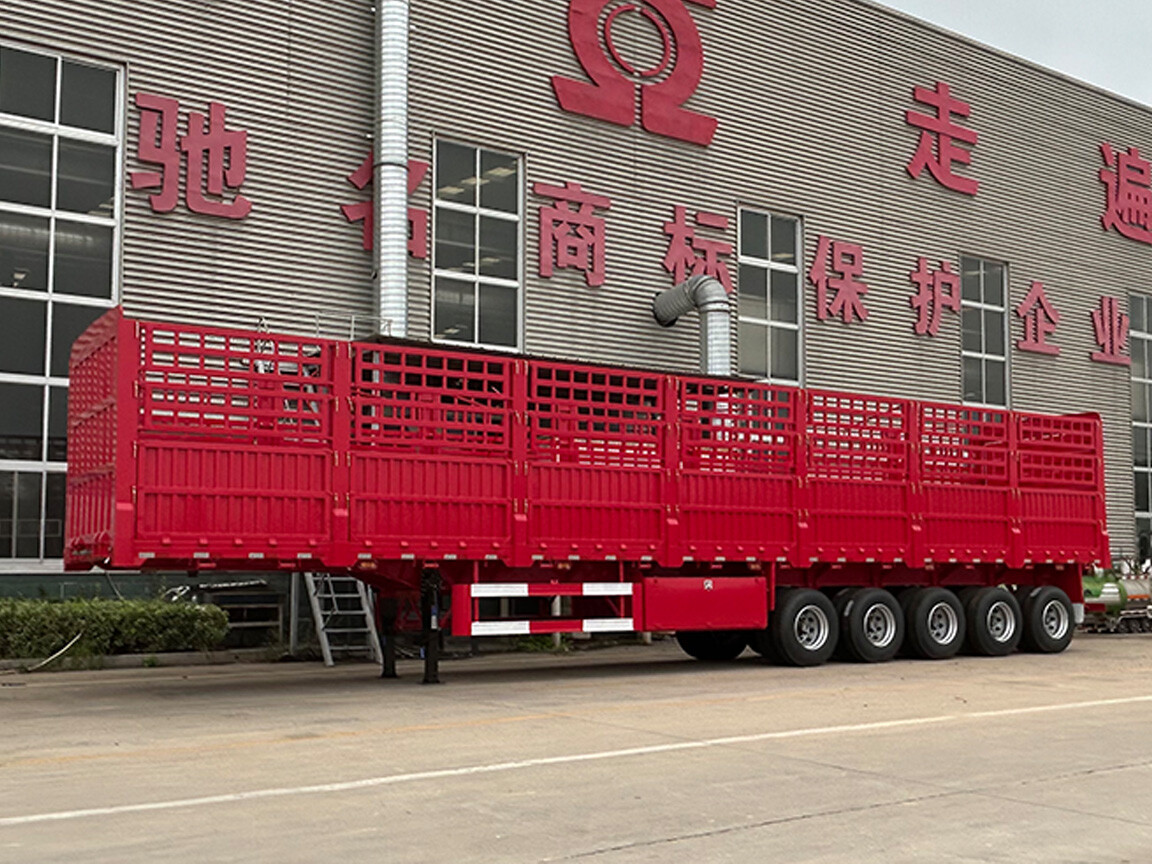 Semirremolque de pared lateral de 5 ejes con carga a granel