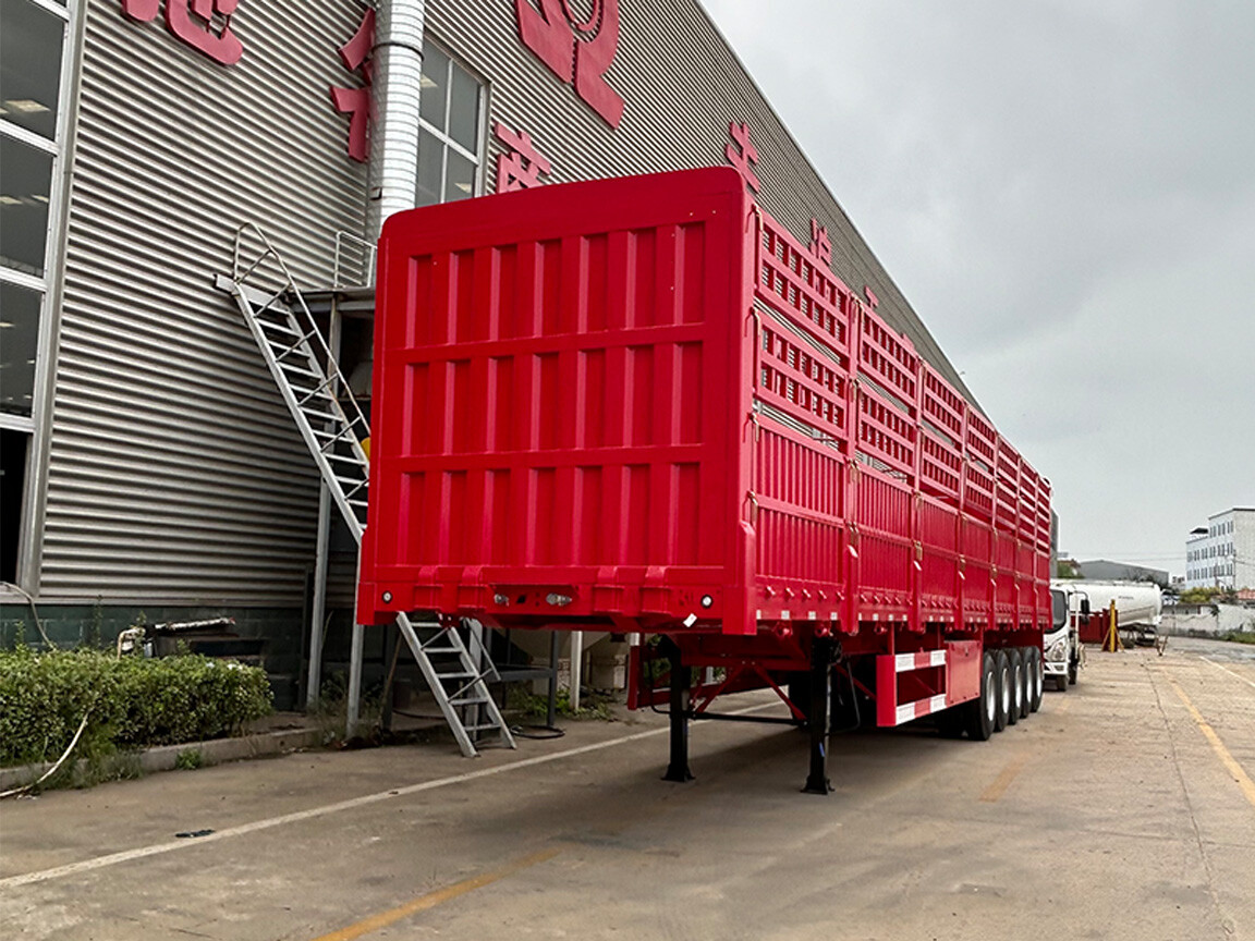 Semirremolque de pared lateral de 5 ejes con carga a granel