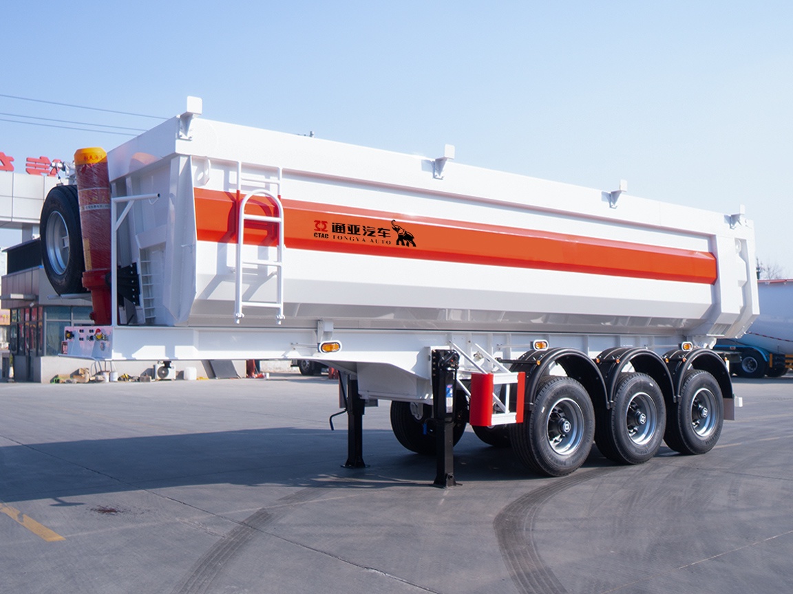 Semirremolque volquete de un solo neumático