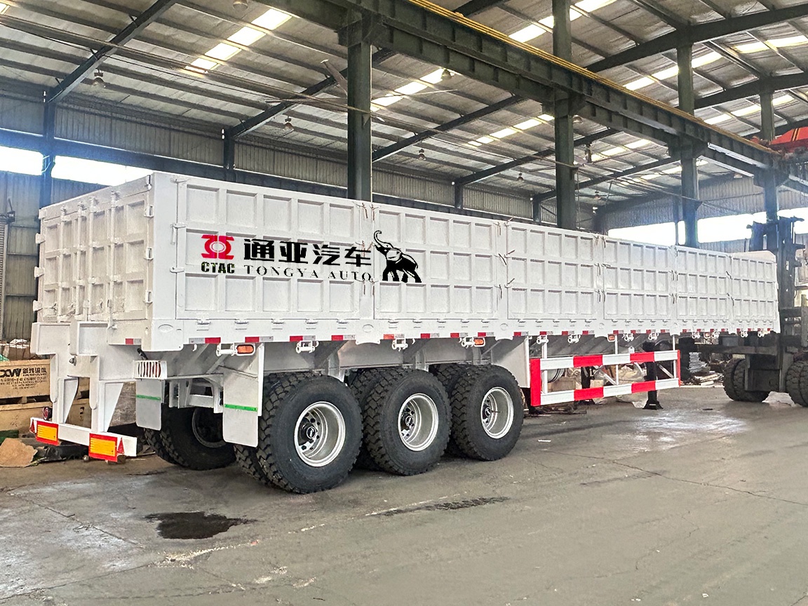 Semirremolque de paredes laterales de gran capacidad de 100 toneladas