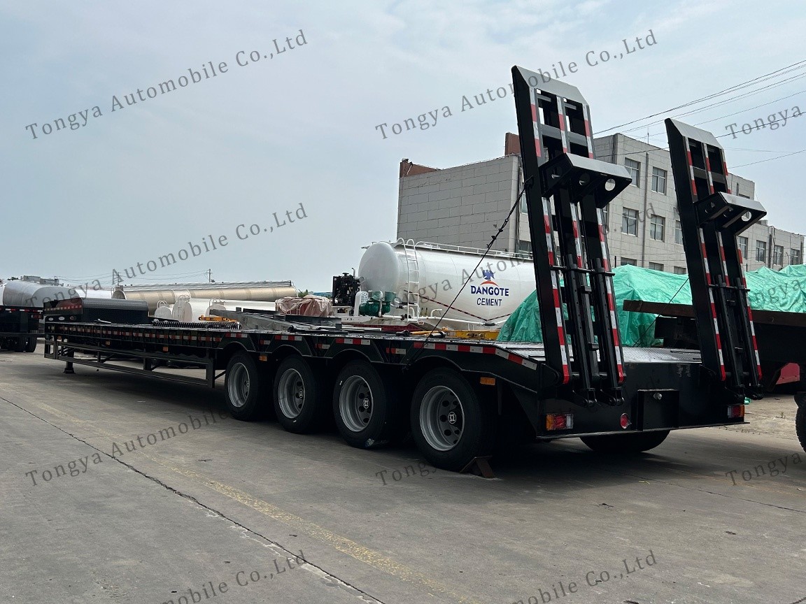 low bed semi trailer with extendable2