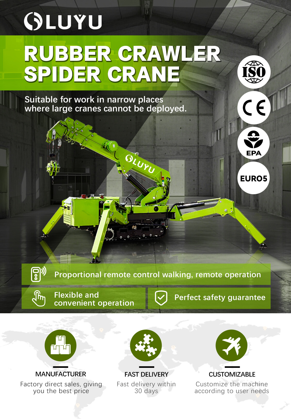 How does the spider crane work?