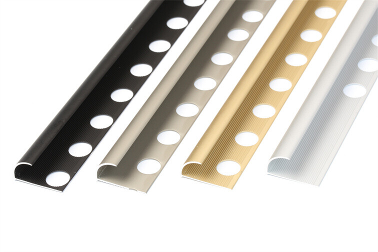 Tile arc opening edge-closing strip