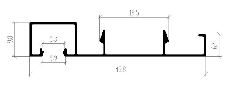Straight lamp with baseboard