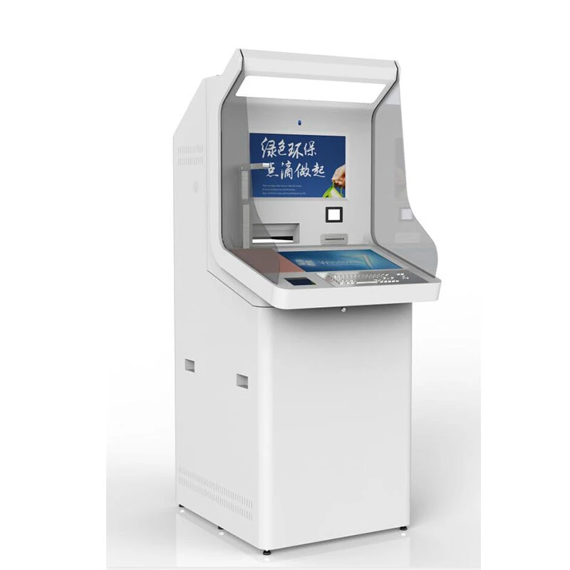 Dual-screen self-service terminal