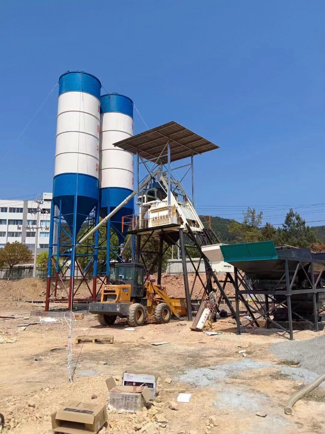 Planta mezcladora de hormigón doble HZS60