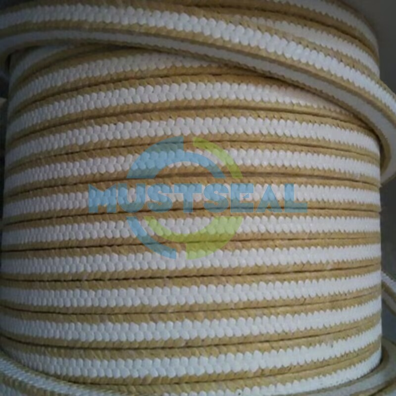 White PTFE Packing with Aramid Corners