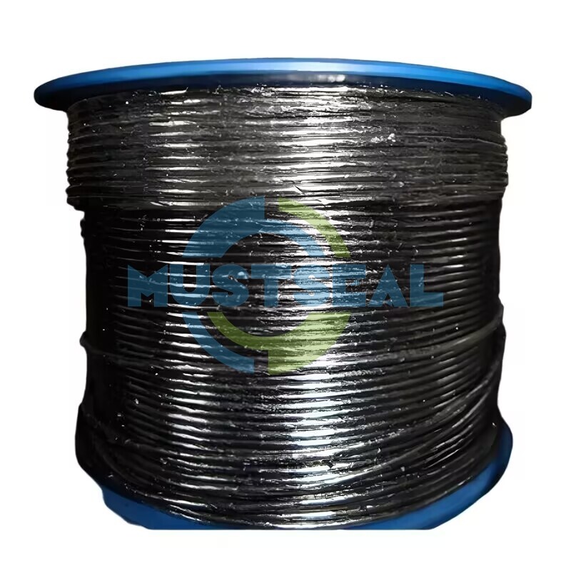 Graphite Yarn Wrapped with Wire Mesh