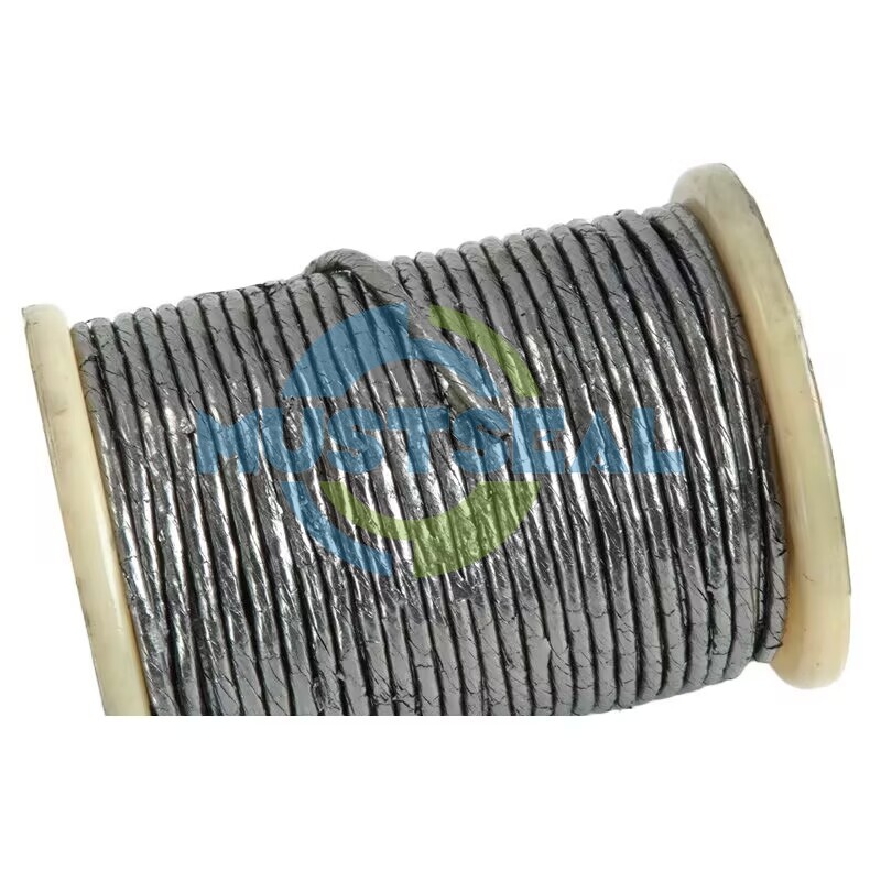 Graphite Yarn Wrapped with Wire Mesh