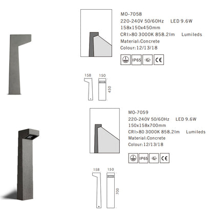 MO-7058-7059 Concrete Outdoor Garden Light