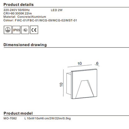 MO-7086 Concrete Outdoor Step Light