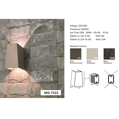MO-7522 Concrete Outdoor Wall Light