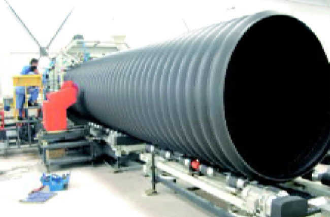 Tubo corrugado en espiral de polietileno reforzado con correa de acero (HDPE)-01