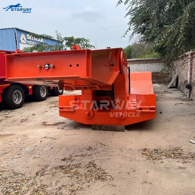 60-тонный 2 линии 4 оси съемный гусеничный низкорамный прицеп