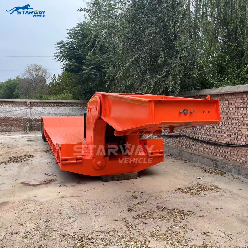 60-тонный 2 линии 4 оси съемный гусеничный низкорамный прицеп