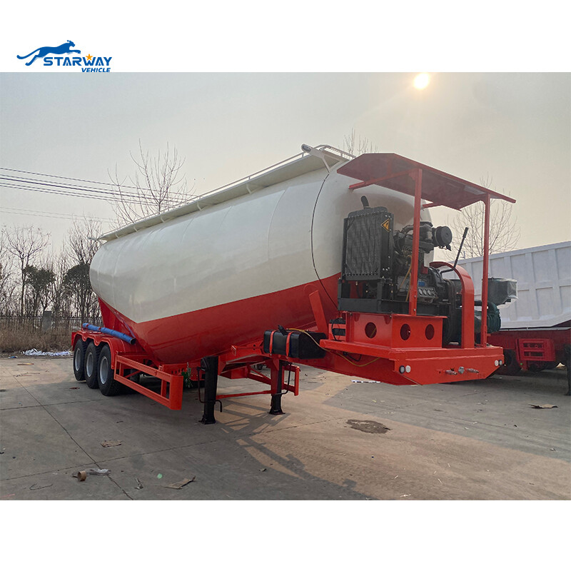 Remolque de tanque de cemento a granel de 3 ejes y 60 toneladas