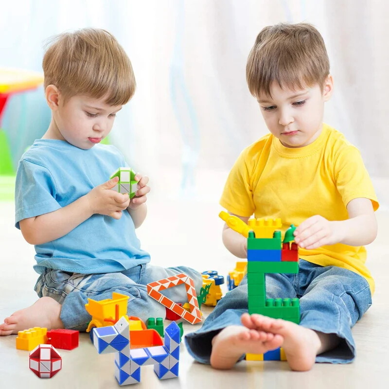 24 blocks mini snake cube mini twist puzzle magic speed cube educational toys