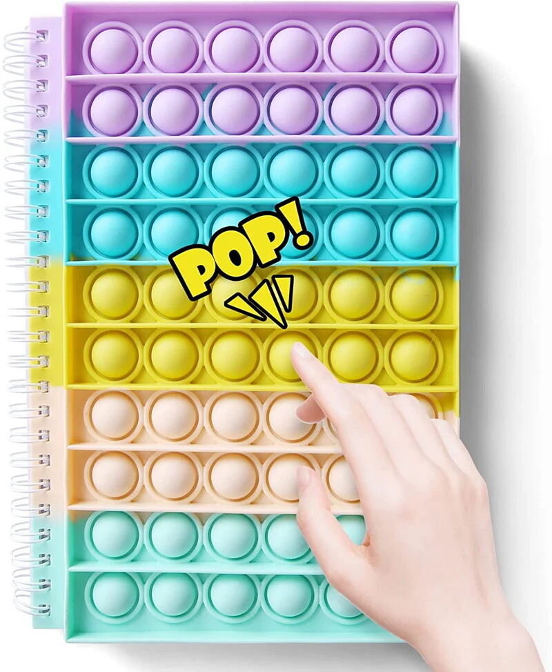 Pop bubble fidget notebook push pop sensory toys composition portable for school Pop bubble fidget notebook push pop sensory toys composition portable for school