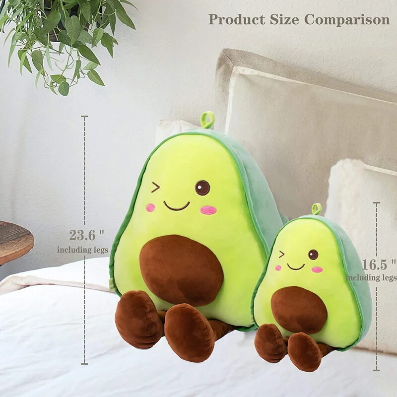 Stuffed avocado fruit soft plush hugging pillow ultrasoft pillow plush toy