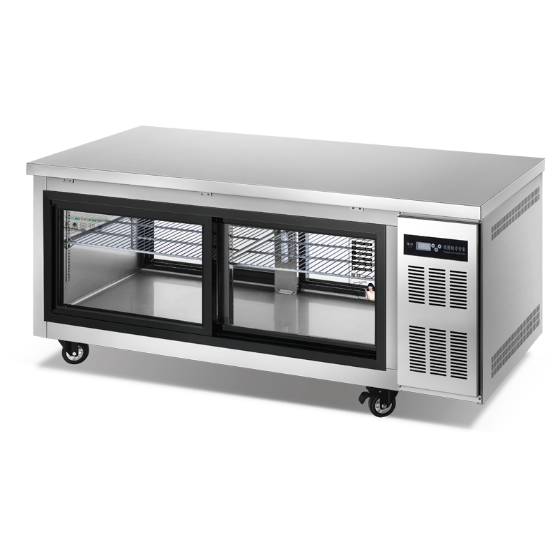 带冰箱的商用冷冻不锈钢准备台 风冷 WCDF-215