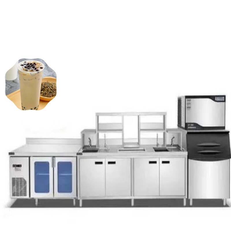 带冰箱和照明的商用饮料台 CBWT-CB-8012