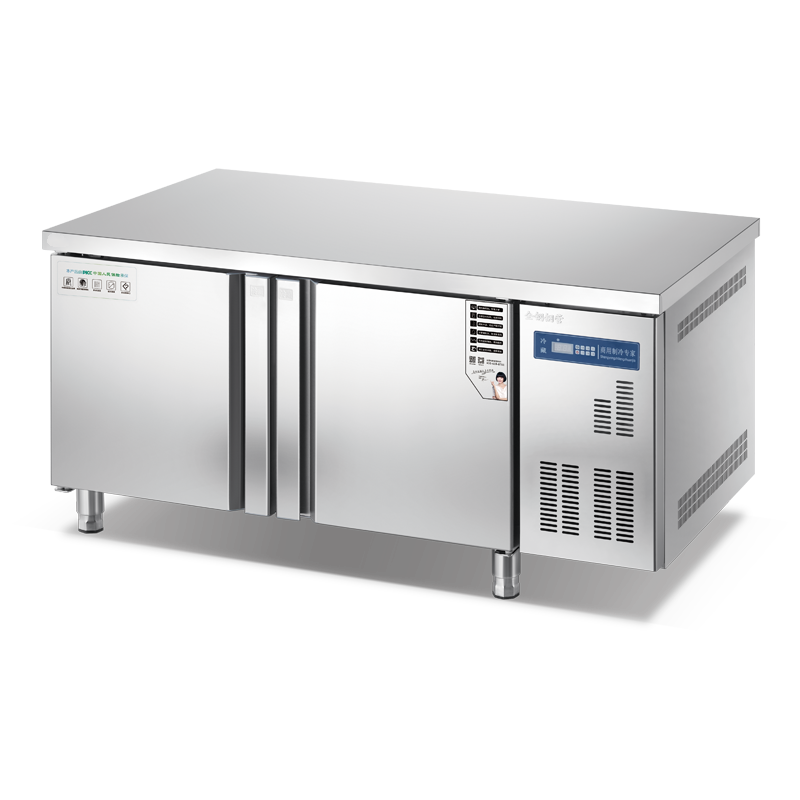 带冰箱的商用冷冻不锈钢准备台 风冷 WCDF-215