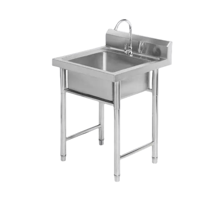 带排水平台的商用不锈钢厨房水槽 单槽 CBSK-DP-610