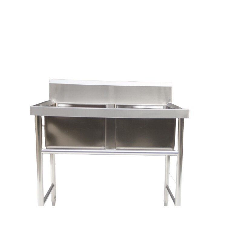 带水龙头的商用不锈钢厨房水槽 双水槽 CBSK-DS-610