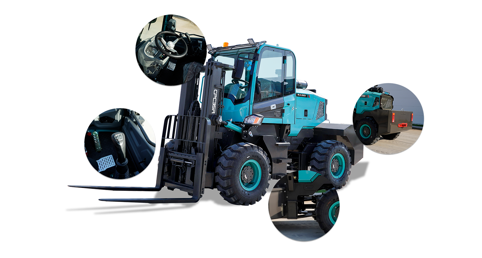 RAISO Machinery revela nova empilhadeira off-road, líder em inovação no setor