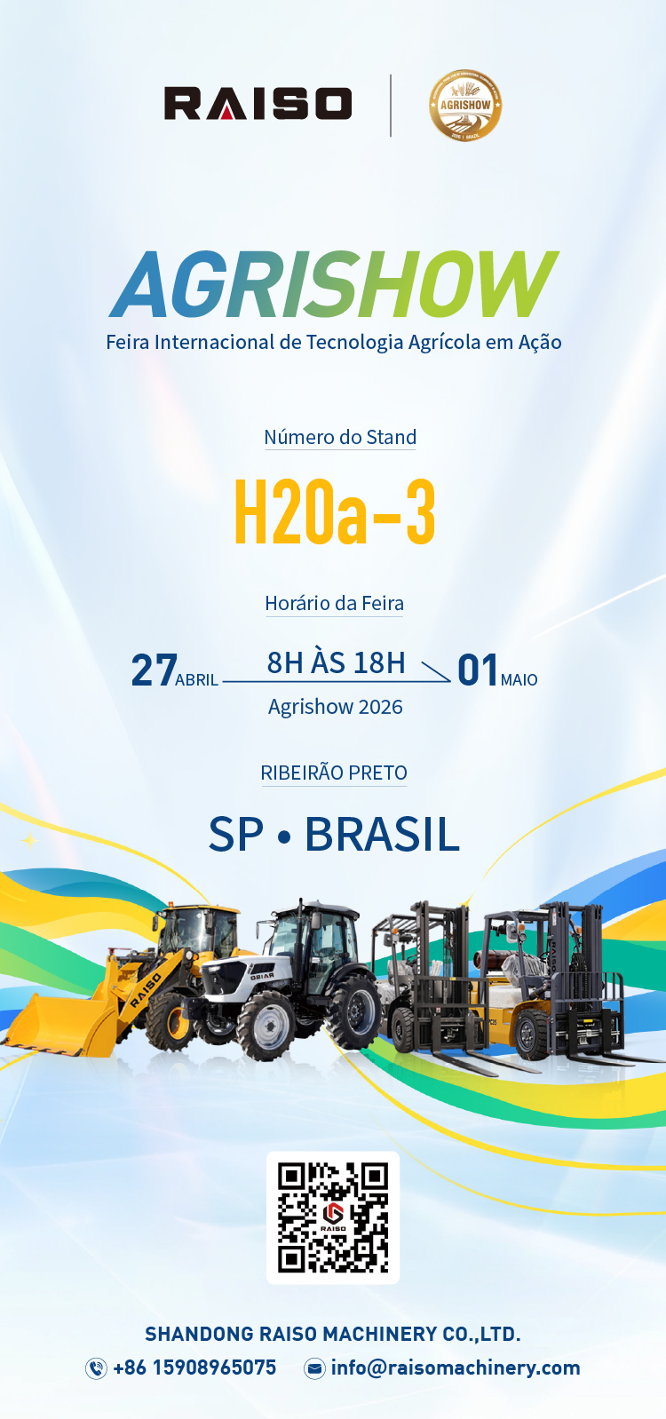 Junte-se à RAISO na AGRISHOW 2026 – Impulsionando o agronegócio no Brasil