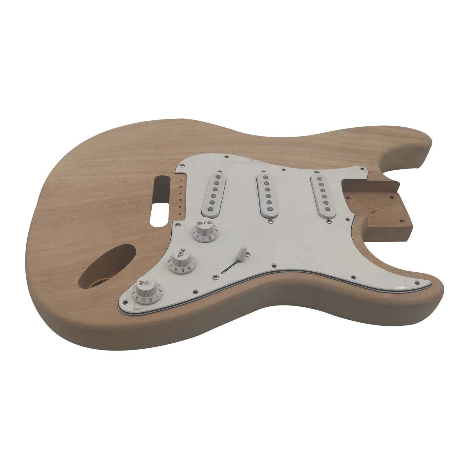 Kit DIY de guitarra eléctrica con cuerpo de caoba sin barnizar