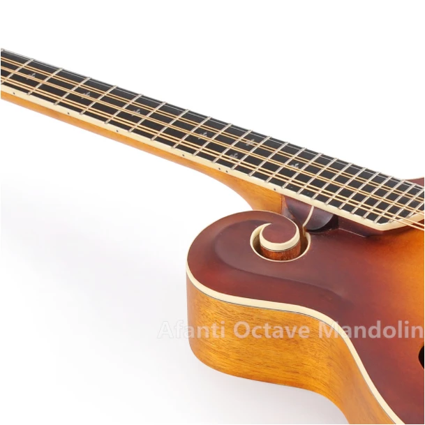 Mandolina octava de madera maciza estilo F con agujero F