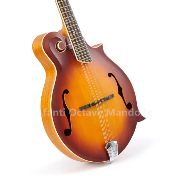 Mandolina octava de madera maciza estilo F con agujero F