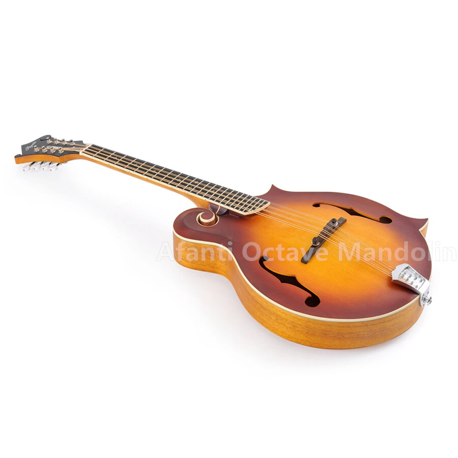 Mandolina octava de madera maciza estilo F con agujero F