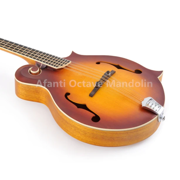 Mandolina octava de madera maciza estilo F con agujero F
