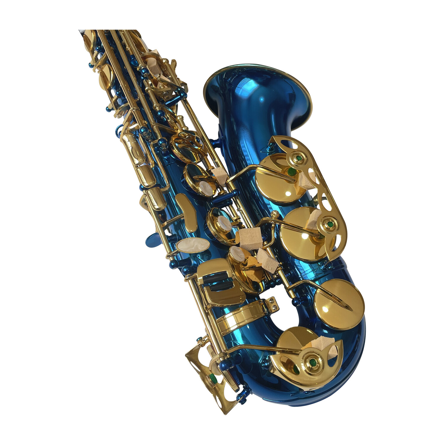 Entrega Rápida Saxofón Mib Azul Mejor Calidad Saxofón Alto Profesional OEM