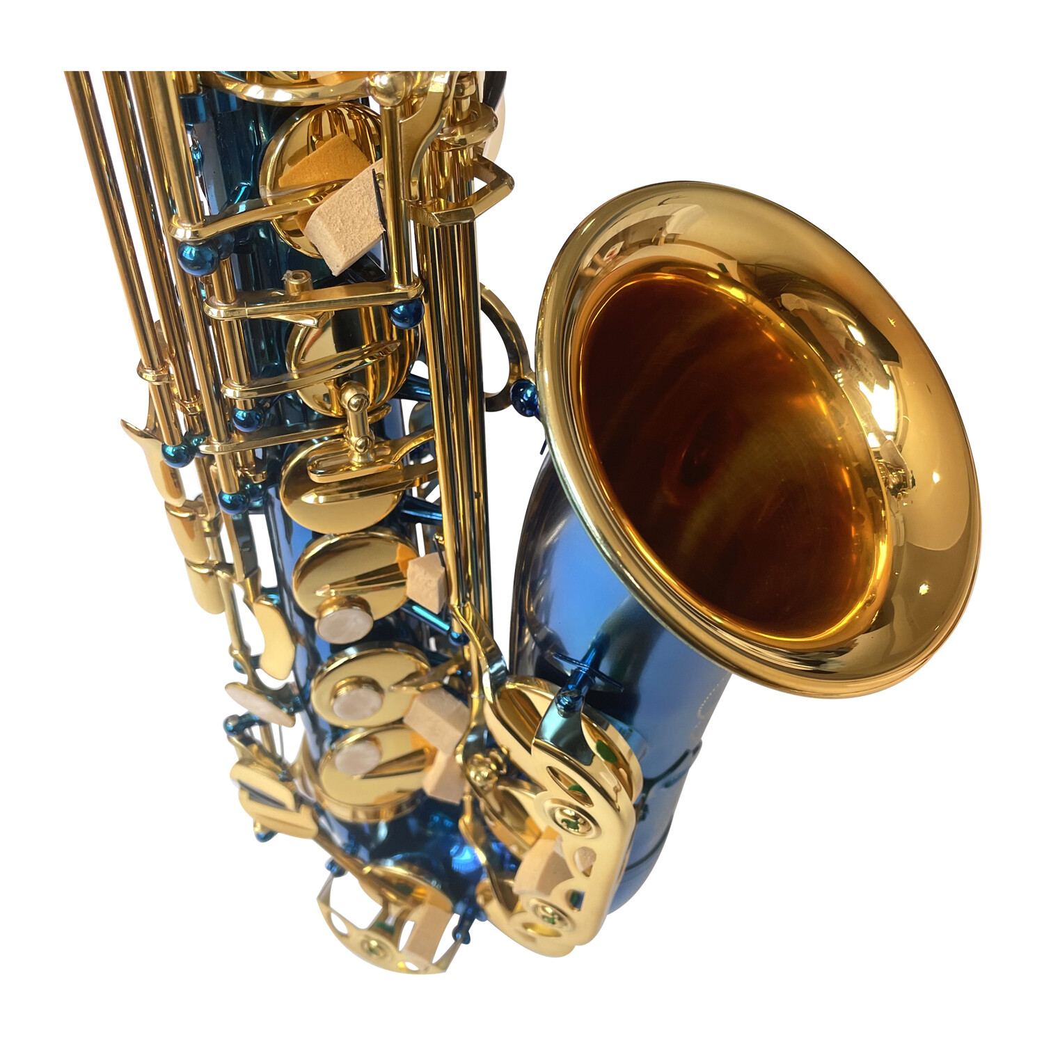 Entrega Rápida Saxofón Mib Azul Mejor Calidad Saxofón Alto Profesional OEM