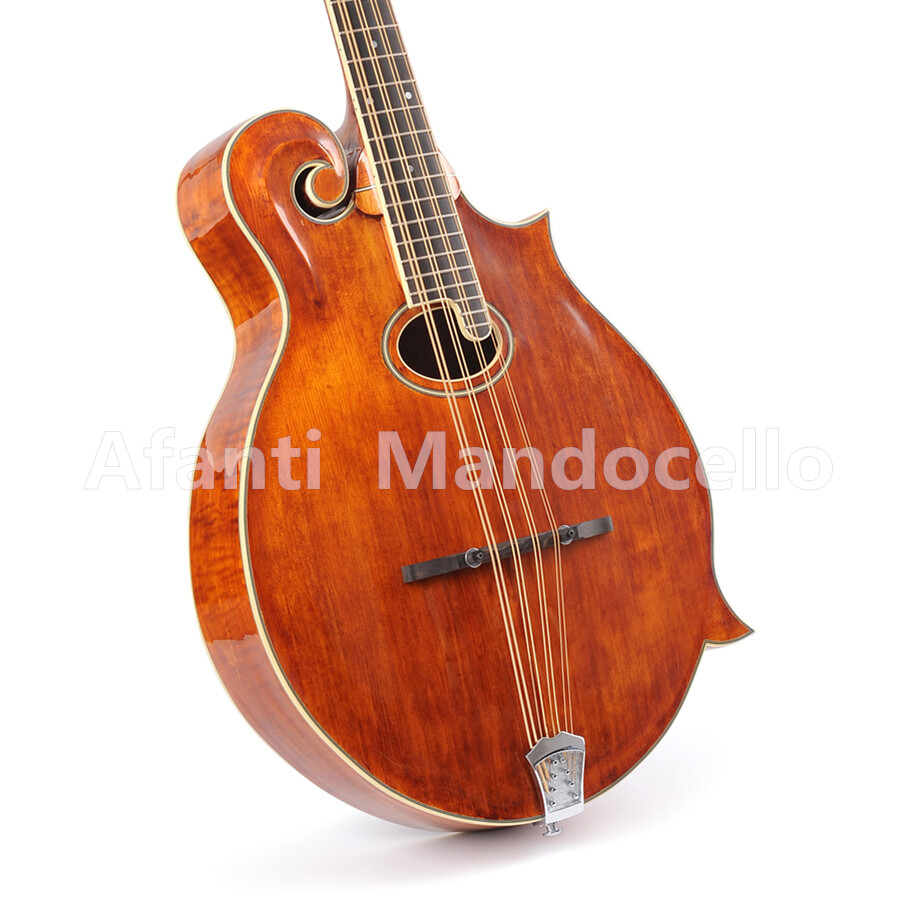 Mandocello Afanti Oval Hole Arce macizo flameado F