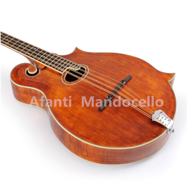 Mandocello Afanti Oval Hole Arce macizo flameado F
