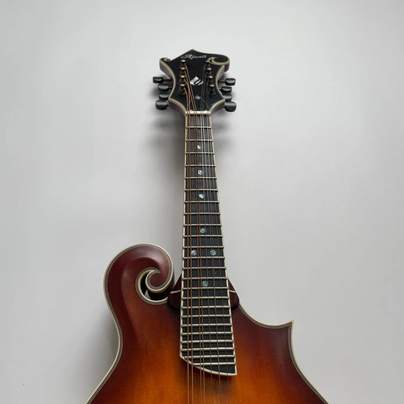 Mandolina sólida de arce flameado grado AA con acabado sunburst F, fabricada a mano por Afanti