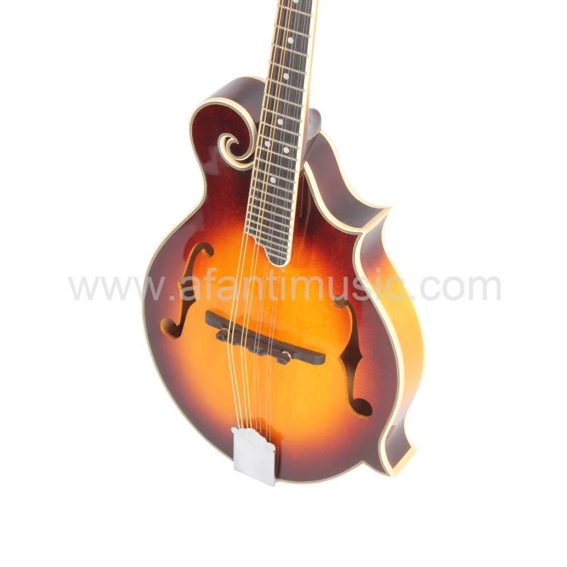 Guitarra mandolina estilo F con cuerpo de madera maciza de arce y tapa de abeto