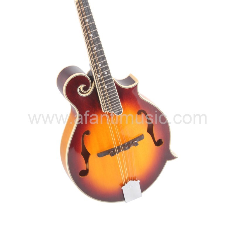 Guitarra mandolina estilo F con cuerpo de madera maciza de arce y tapa de abeto