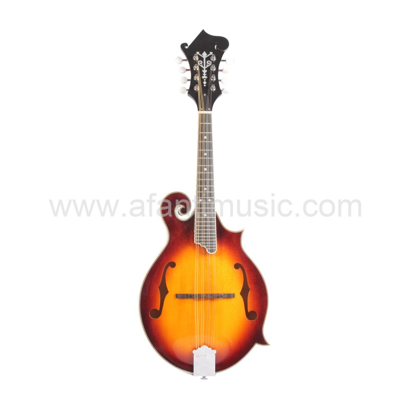 Guitarra mandolina estilo F con cuerpo de madera maciza de arce y tapa de abeto