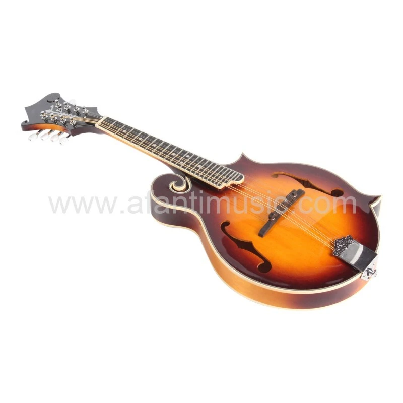 Guitarra mandolina estilo F con cuerpo de madera maciza de arce y tapa de abeto
