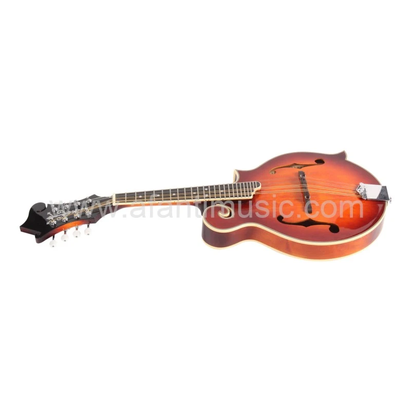Guitarra Mandolina estilo F con cuerpo de madera maciza y tapa de abeto