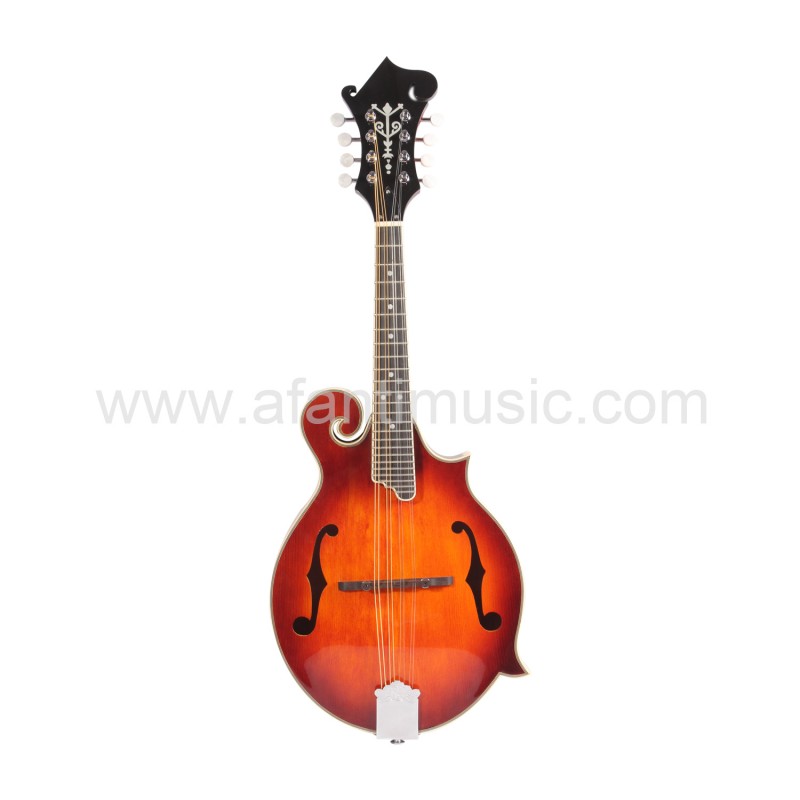 Guitarra Mandolina estilo F con cuerpo de madera maciza y tapa de abeto