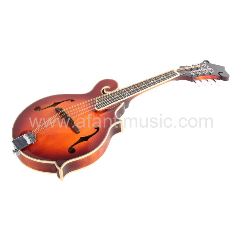 Guitarra Mandolina estilo F con cuerpo de madera maciza y tapa de abeto